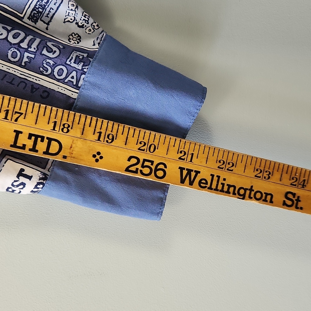 Vintage Graphic Soap Label Print Button-Up Shirt - Picture 6 of 11